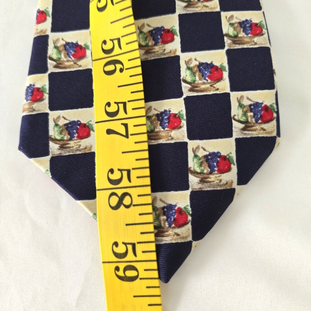 BURBERRY Tie 100% Silk‎ Made in USA Fruit Bowl - Blue - Burberry  Prorsum Tie - Picture 4 of 6